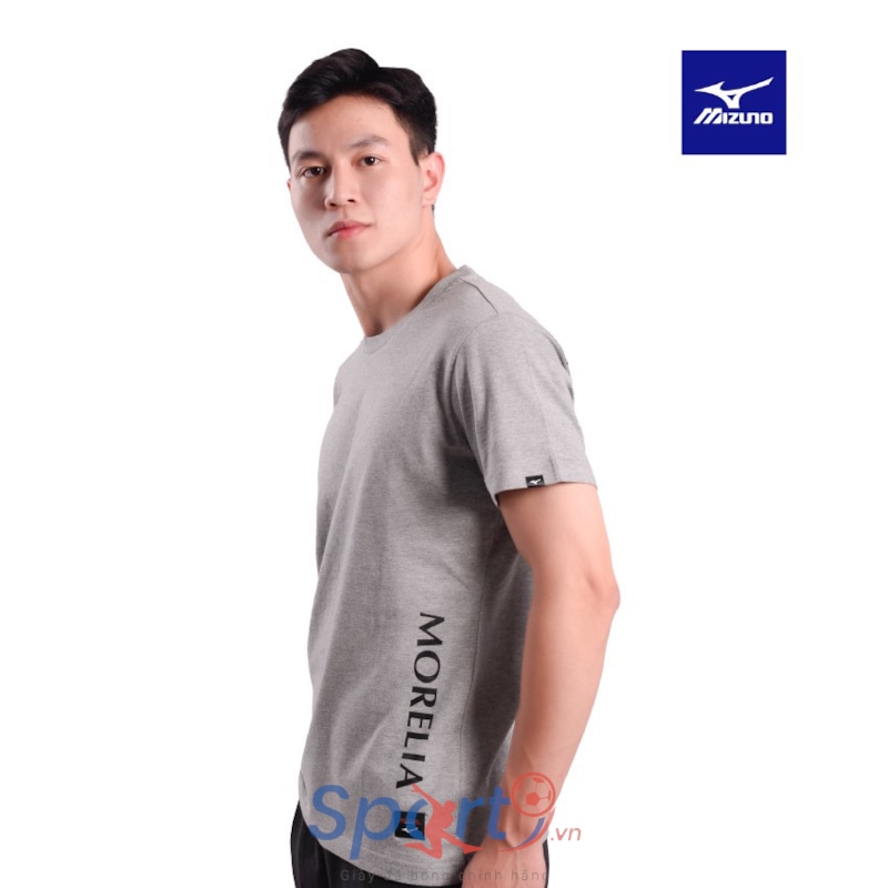 MIZUNO ÁO THỂ THAO T-SHIRT NAM MORELIA PRINT GHI